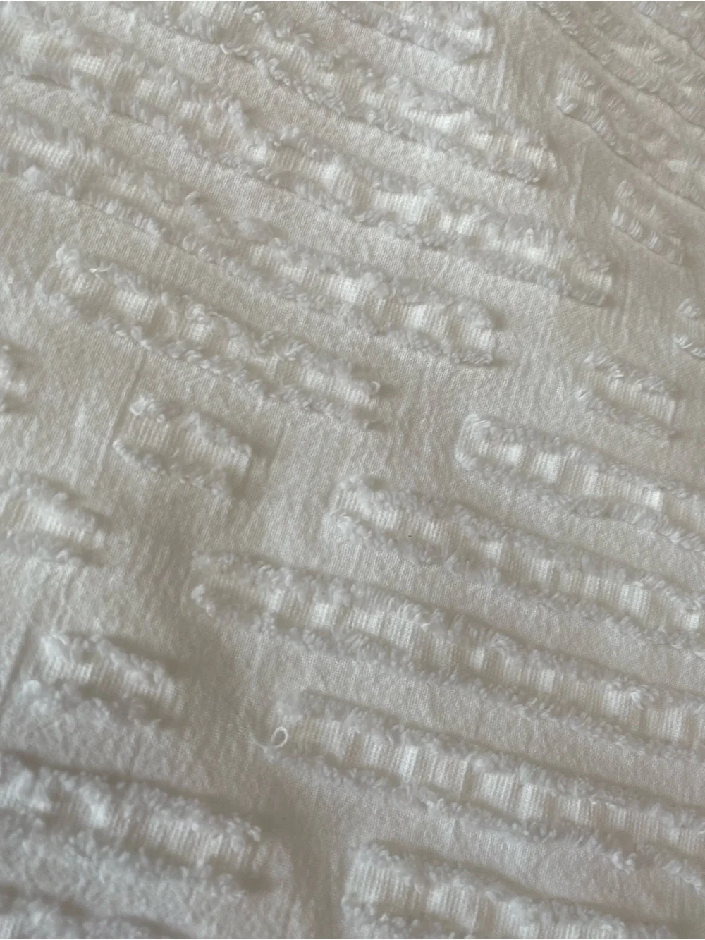 Anthropology white Clipped Jacquard duvet cover